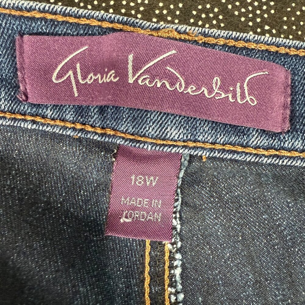 Gloria Vanderbilt 18W Amanda Classic Tapered Leg Jeans Stretch Denim Medium Wash - Picture 3 of 9